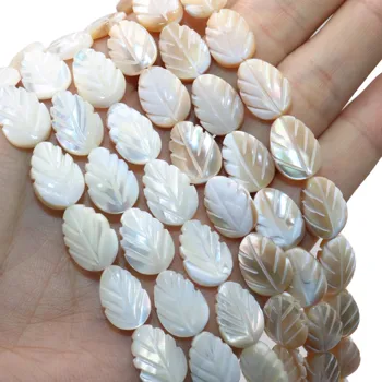 Přírodní Tvar Listu Trochus Top Shell Kámen Volné Korálky Pro Výrobu Šperků Kouzlo DIY Náramek, Náhrdelník Materiál 6 8 10mm