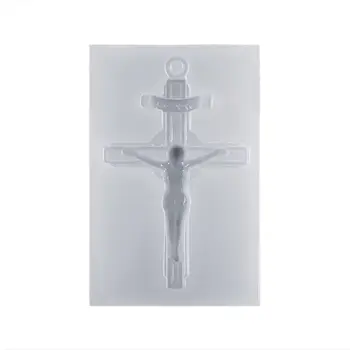 Silikonová Forma Vynikající Vintage Kříž Ježíše Zrcadlo DIY Šperky Nástroje Epoxidové Pryskyřice Formy Crystal Ruční Fondant Dort
