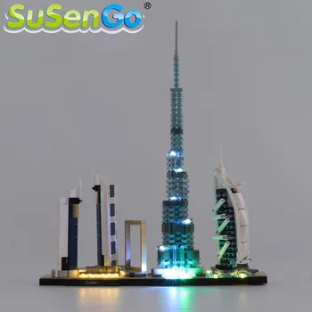 SuSenGo LED Light kit Pro 21052 Architektura Dubaje Kolekce , (Model Není Součástí balení)