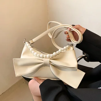Taška žena 2021 letní nové módní spojka taška luk uzel jedno rameno žena taška temperament obálky pearl messenger bag designer