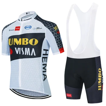 Tým Cyklistika Sada Bílá JUMBO Bike Jersey Cyklistické Šortky 20D Kalhoty Tým Ropa Ciclismo Maillot Cyklistické Oblečení Uniforma