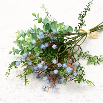 Umělé Rostliny Mořského Ježka Plastové Eukalyptu Dodáván Domácí Obývací Pokoj Dekorace Umělé Květiny Falešné Květ, Kytice