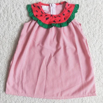 Velkoobchod Baby Dívky Letní Boutique Oblečení Meloun Roztomilé Dětské Oblečení, Dětské Módní Dětské Čistě Bavlněné Šaty