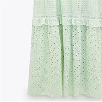 ZA 2021 letní nové dámské oblečení mladé čerstvé duté vyšívané brzy na Jaře Dívka bez rukávů podvazkové šaty pro ženy