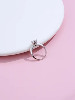 ZEMIOR 925 Sterling Silver Ring Pro Ženy Geometrické Jasné Kubické Zirkony Ženy Zásnubní Prsteny Šperky Dát Přítelkyni Horké Prodej
