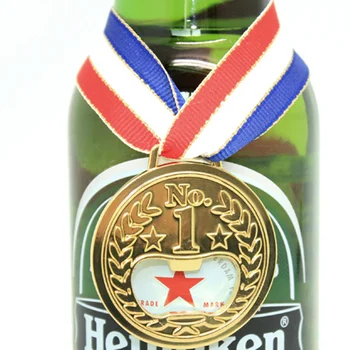 Zlatou Medaili ve Tvaru Otvírák na Láhve Olympijskou Tématikou Kovový Otvírák na Láhve a Pivní Doplňky