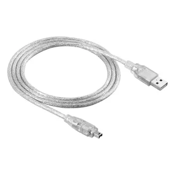 1,2 m USB 2.0 Samec Firewire iEEE 1394, 4 Pinový Samec iLink Kabel Male Do Male Kabel Bílé Světlo Flexibilní Kabel