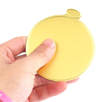100ks 8cm Kole Mousse Dort Desky Zlatý Papír Cupcake Dezert Zobrazí Zásobník Svatební Dort Pečivo Dekorativní Nástroje Kit