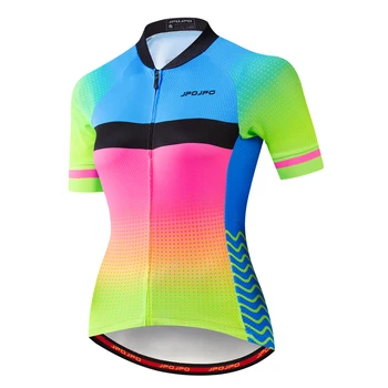 2021 Cyklistika Jersey Sety, Ženy MTB Bike jersey obleky Prodyšný Anti-UV Kole košile Pro tým horské silnici horní dolní Modré