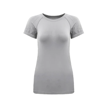 2021 Nová Yoga T-shirt Crop Top pro Ženy, Sportovní Košile Cvičení Běžecké Halenky Ženy Jóga Topy Gym Fitness Sportwear Krátký Rukáv