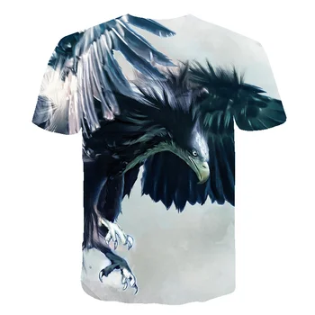 2021 nové Soaring eagle 3d tisk pánské a dámské tričko, měkký materiál, tričko casual loose t-shirt sportovní pánské streetwear
