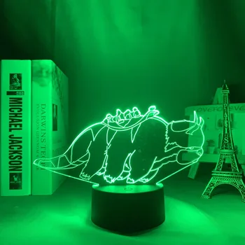 3D LED Noční Světlo Appa Avatar Ložnice Dekorace Last Airbender Anime Noční Světlo pro děti Dárek Roztomilé Lampa
