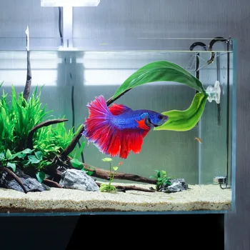 Akvarijní Doplňky, Umělé Rostliny Leaf Fish Tank Tření Zbytek Houpací Síť, Tropické Ryby S Rest Bed Double Layer Okrasné Listem