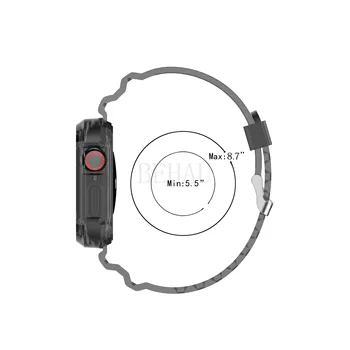 BEHUA Silikonové Kapela Pro Apple Watch popruh 44 mm 40 mm 38 MM 42 MM Sport Gumové Příslušenství Watchband Náramek Iwatch Serie 4 5 6 se