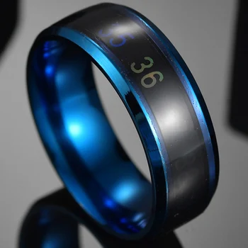 Constellation titan z nerezové oceli, jednoduchý prsten, snubní prsten 8mm barva duhy pár dragon vzor Písma náladu prsten colo