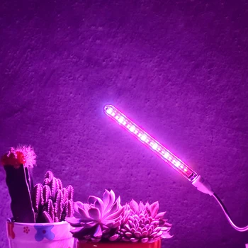 Led Růst Rostlin Světlo USB Phyto Lampa Full Spectrum 10W DC5V Pokojové Rostliny Květiny v Květináčích Osvětlení Skleníkových Zeleniny Vyplnit Světlo