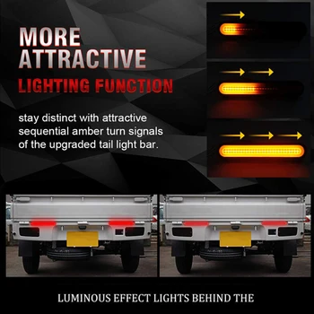 LEEPEE 2ks směrové světlo 12/24V Auto Zadní Ocas Světlo Zastavit Tekoucí Zase Signál Brzdové světlo LED ATV Truck Trailer Světla