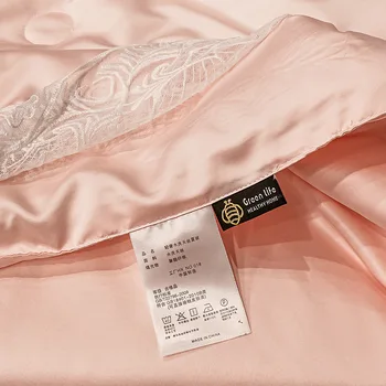 Luxusní princezna styl chladné letní přikrývky prát hedvábné prošívané deky krajky postel dekorativní deku silky& soft Přehoz na postel