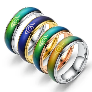 Nový Japonský Styl Animace Cosplay Prsten Magic Teplota Změna Barvy z Nerezové Oceli Šperky Pánské Prsteny, Doplňky, Rekvizity