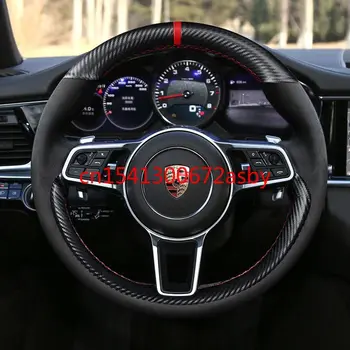 Pro Porsche panamera Cayenne DIY kožený interiér volant kryt auto příslušenství