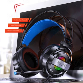 Profesionální Led Světlo Gamer Headset Pro Počítače, Herní Sluchátka Bass Stereo PC Sluchátka S Mikrofonem Dárky