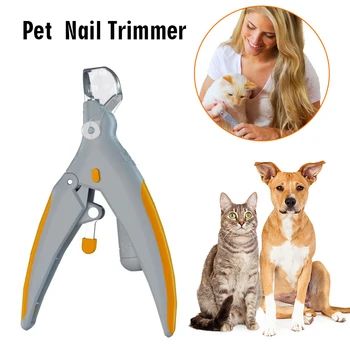 Profesionální Pet Pes Fréza Kočka a Pes Nail Clipper Řezací Stroj Krásu Nůžky Zvíře Kočka Zámky Pet LED Světlo Nail Trimmer