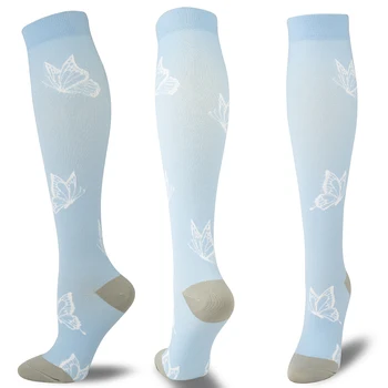 Punčochy Kompresní Ponožky Pánské Dámské Dlouhé Ponožky Cyklo Mtb Muže, Originální Dárky pro Křečové Žíly a Žilky Pánské Crossfit