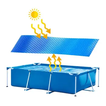 Solární Plachta Obdélníkového Bazénu Ochranný Kryt Tepelně Izolační Fólie Pro Vnitřní Venkovní Rám Bazén