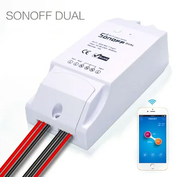 SONOFF Dual - Itead Domácí Bezdrátové Wi-fi Inteligentní Domácí Automatizace spínací Modul je kompatibilní s Alexa Google Domov 15A