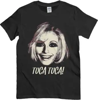 T-Shirt Raffaella Carrà, Černé Tričko TUCA TUCA, obraz vintage, Pop Art - show originální název