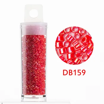 Taidian Miyuki Delica Beads Sklo Kulaté Perly 11/0 1.6x1.3mm Neprůhledné Barevné Rokokové DIY Náušnice 10grams/trubka O 2000pcs