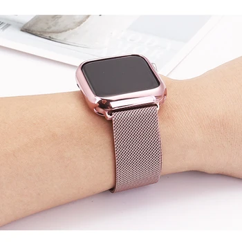 Ultra-tenké pouzdro hodinek pozlacené pouzdro pro Apple watch 5 4 3 44 mm 40 mm měkké transparentní tpu kryt pro iwatch 6 42mm38mm příslušenství