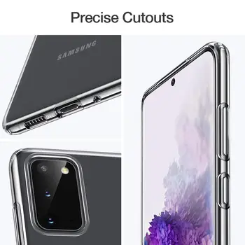 Vysoce Kvalitní Jasný Případ pro Samsung Galaxy S20 S21 Plus Ultra FE Silikonové Měkké TPU Telefon Zadní Funda S20Plus S21Ultra S20FE S21FE