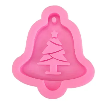 Vánoční označení DIY Vánoční zvonek tvar silikonová forma Vánoční strom zdobení, vaření, formy čokoládový dort formy