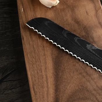 XYj 8 cm Zoubkovaný Nůž na Chléb, Ultra Ostré německé s Vysokým obsahem Uhlíku z Nerezové Oceli Dort Kráječ Kuchyňský Nůž na Chleba Frézy Nástroje